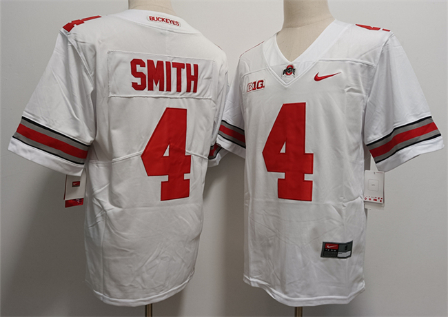 Men's Ohio State Buckeyes #4 Jeremiah Smith White 2023 F.U.S.E. Limited Stitched Jersey